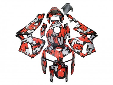 2005-2006 Black with Red Grey Camouflage Honda CBR600RR Motorcycle Fairings Canada