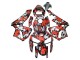 2005-2006 Black with Red Grey Camouflage Honda CBR600RR Motorcycle Fairings Canada