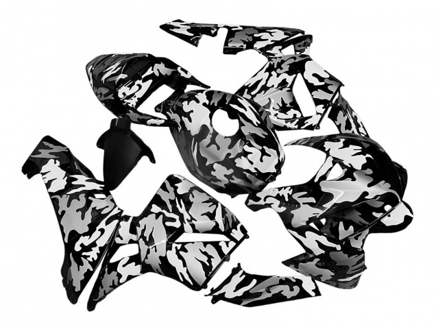 2005-2006 Black White Grey Camouflage Honda CBR600RR Motorcycle Fairings Canada