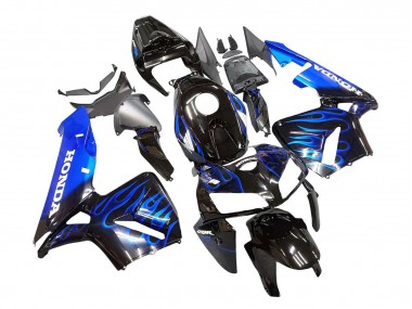 2005-2006 Glossy Black Blue Flame Honda CBR600RR Motorcycle Fairing Canada