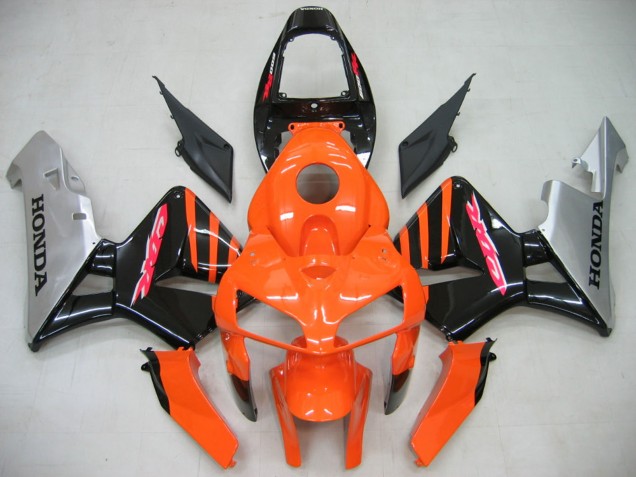 2005-2006 Orange Black Silver Honda CBR600RR Motorcycle Fairings Canada