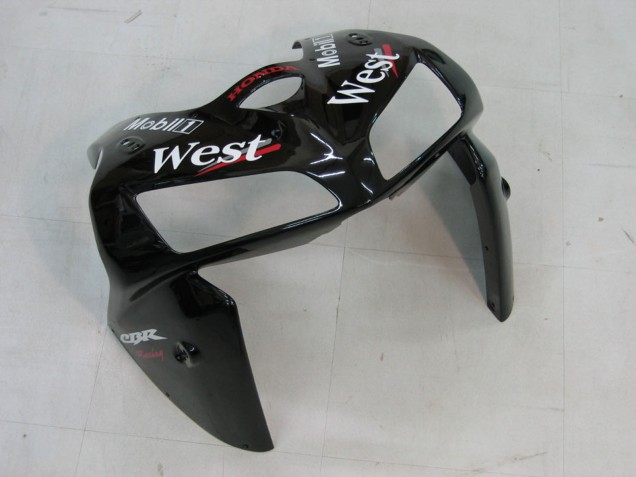 2005-2006 Glossy Black White West Honda CBR600RR Motorcycle Fairings Canada