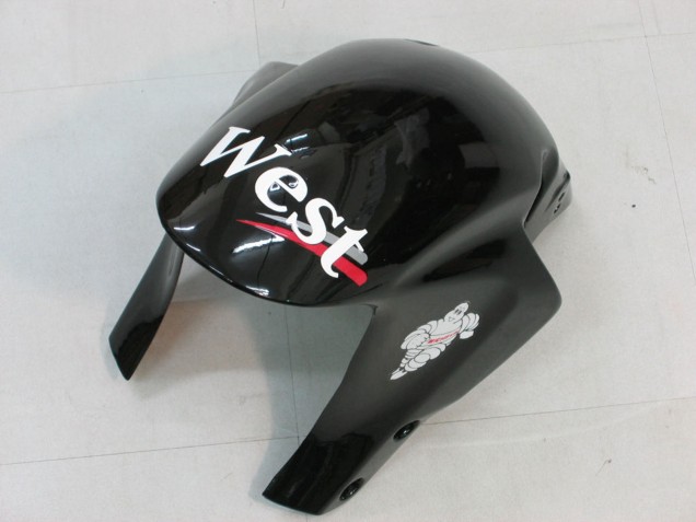 2005-2006 Glossy Black White West Honda CBR600RR Motorcycle Fairings Canada