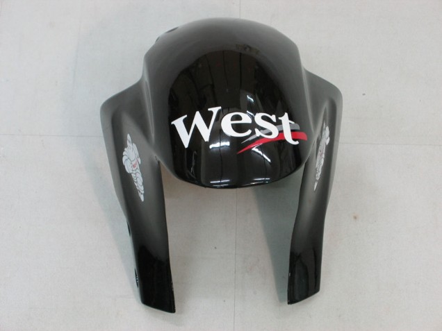2005-2006 Glossy Black White West Honda CBR600RR Motorcycle Fairings Canada