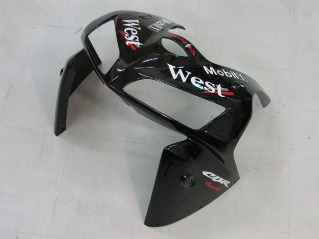 2005-2006 Glossy Black White West Honda CBR600RR Motorcycle Fairings Canada