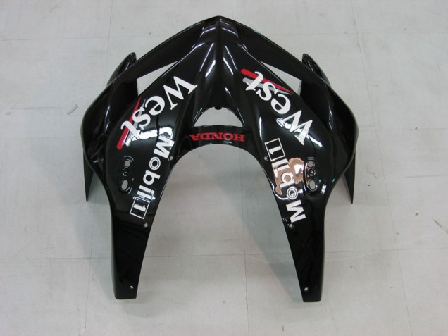 2005-2006 Glossy Black White West Honda CBR600RR Motorcycle Fairings Canada