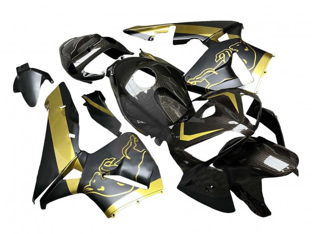 2005-2006 Black Gold Carbon Fiber Honda CBR600RR Motorcycle Fairings Canada