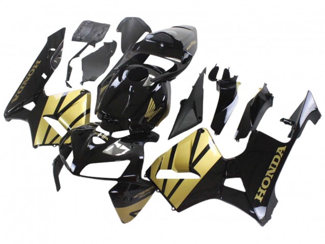 2005-2006 Black Gold Honda CBR600RR Motorcycle Fairing Canada