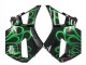 2005-2006 Glossy Black Green Flame Honda CBR600RR Motorcycle Fairings Canada