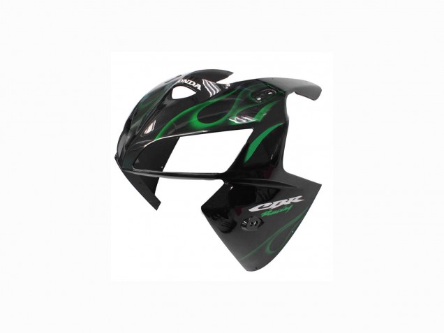2005-2006 Glossy Black Green Flame Honda CBR600RR Motorcycle Fairings Canada