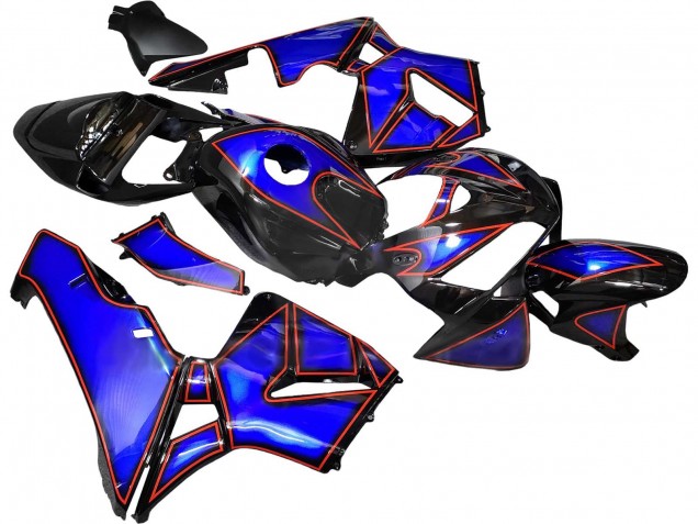 2005-2006 Blue Black with Red Line Honda CBR600RR Motorcycle Fairings Canada