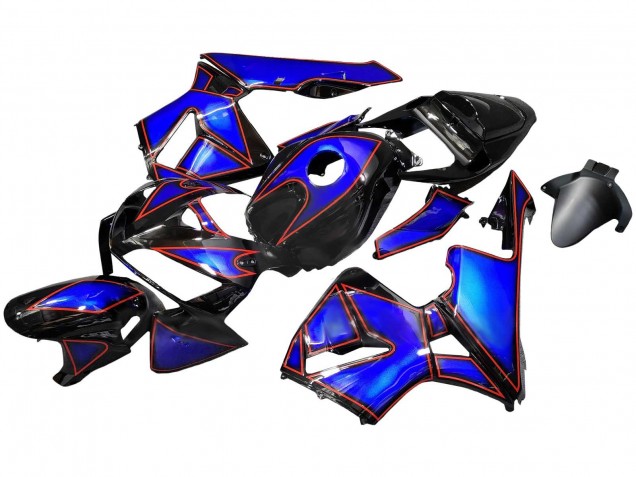 2005-2006 Blue Black with Red Line Honda CBR600RR Motorcycle Fairings Canada