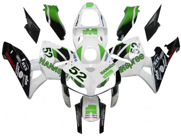 2005-2006 Green White Black hannspree 52 Honda CBR600RR Motorcycle Fairings Canada