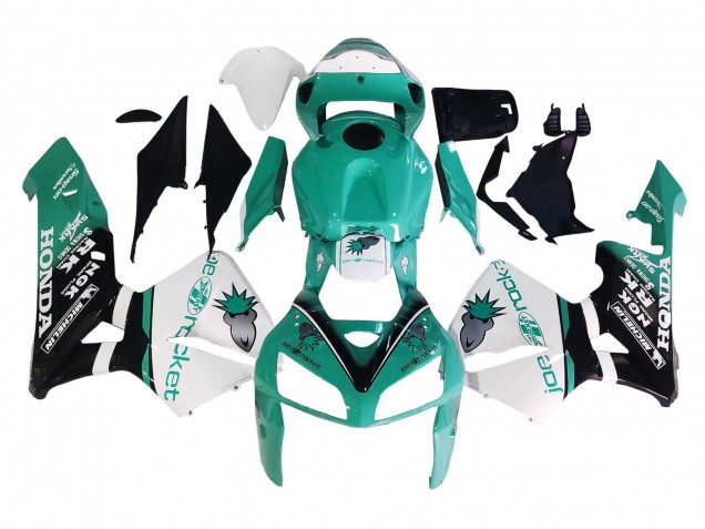 2005-2006 Light Green White Glossy Black JoeRocket Honda CBR600RR Motorcycle Fairings Canada