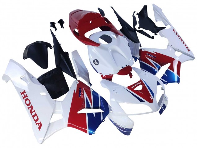 2005-2006 White Red Blue HRC Honda CBR600RR Motorcycle Fairing Canada