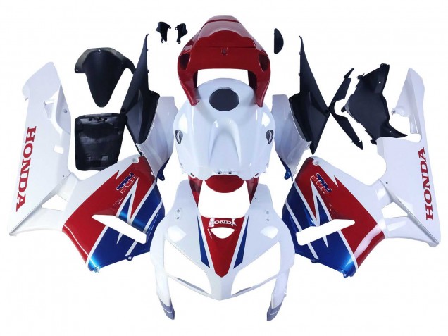 2005-2006 White Red Blue HRC Honda CBR600RR Motorcycle Fairing Canada