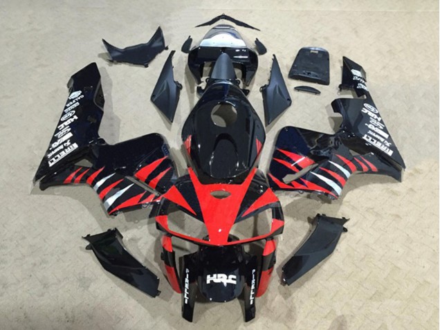 2005-2006 Glossy Black Red White HRC Honda CBR600RR Motorcycle Fairings Canada