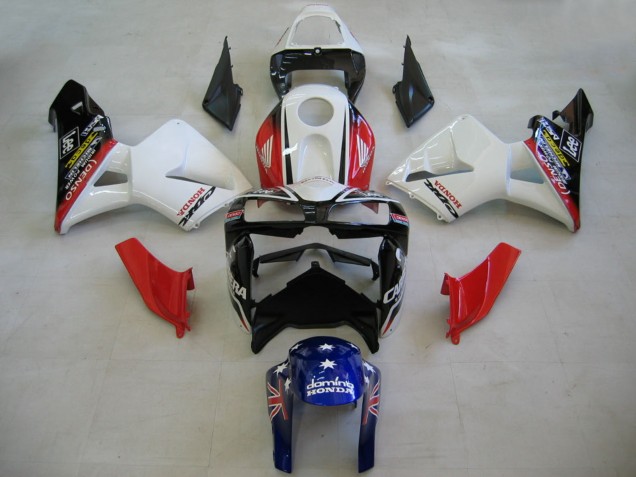 2005-2006 Red White Blue DENSO Honda CBR600RR Motorcycle Fairings Canada