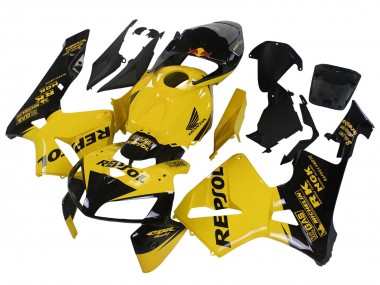 2005-2006 Yellow Black Repsol Honda CBR600RR Motorcycle Fairings Canada