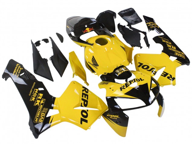 2005-2006 Yellow Black Repsol Honda CBR600RR Motorcycle Fairings Canada