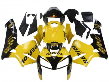 2005-2006 Yellow Black Repsol Honda CBR600RR Motorcycle Fairings Canada