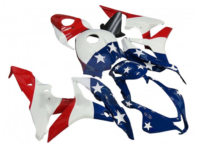 2007-2008 White Blue Red Star Honda CBR600RR Motorcycle Fairings Canada