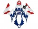 2007-2008 White Blue Red Star Honda CBR600RR Motorcycle Fairings Canada