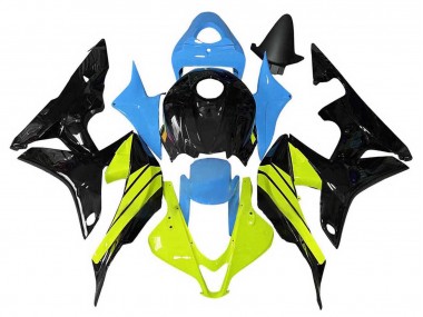2007-2008 Blue Yellow Glossy Black Honda CBR600RR Motorcycle Fairings Canada