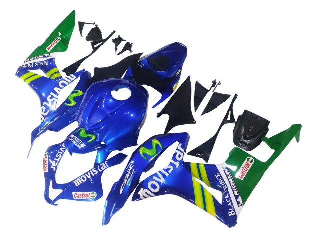 2007-2008 Blue Green MoviStar Castrol Honda CBR600RR Motorcycle Fairings Canada