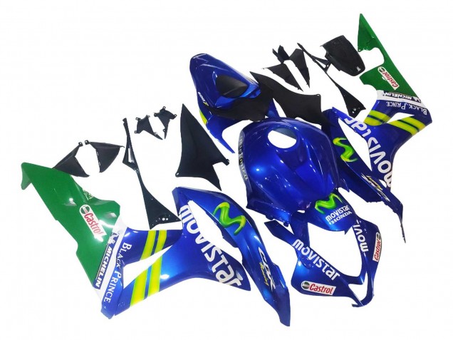 2007-2008 Blue Green MoviStar Castrol Honda CBR600RR Motorcycle Fairings Canada