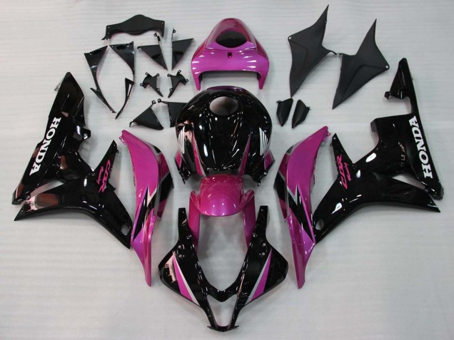 2007-2008 Pink Glossy Black Racing Honda CBR600RR Motorcycle Fairings Canada