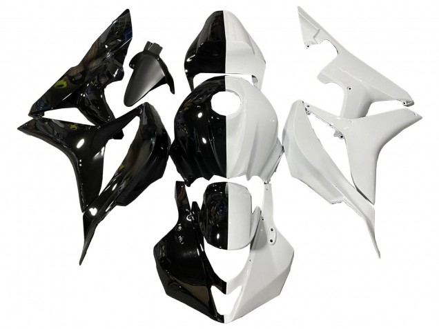 2007-2008 White Glossy Black Split Honda CBR600RR Motorcycle Fairings Canada