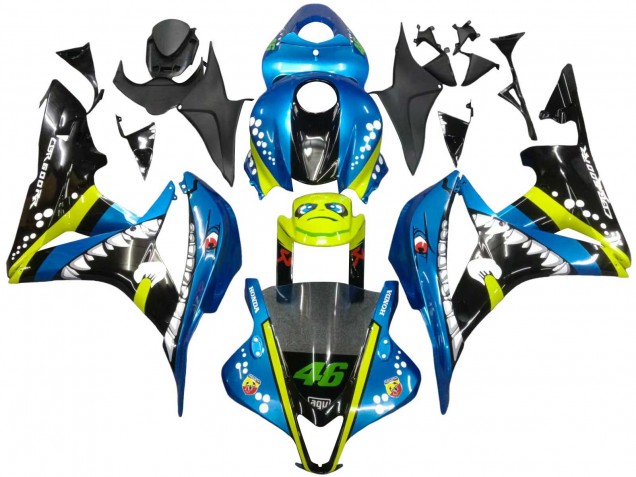 2007-2008 Green Yellow Glossy Black Shark 46 Honda CBR600RR Motorcycle Fairings Canada