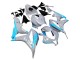 2007-2008 Glossy Grey Light Blue Honda CBR600RR Motorcycle Fairings Canada