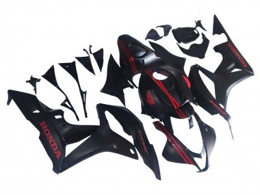 2007-2008 Matte Black Red Honda CBR600RR Motorcycle Fairings Canada