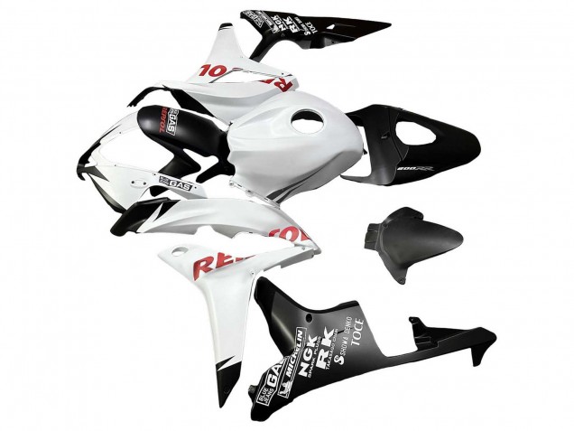 2007-2008 White Matte Black Red Repsol Honda CBR600RR Motorcycle Fairings Canada