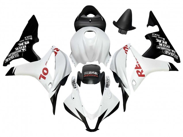 2007-2008 White Matte Black Red Repsol Honda CBR600RR Motorcycle Fairings Canada