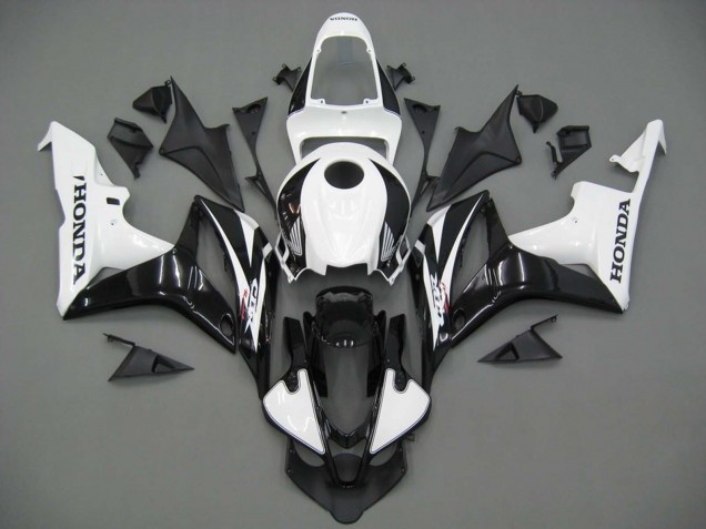 2007-2008 White Black Racing Honda CBR600RR Motorcycle Fairings Canada