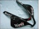 2007-2008 Glossy Black White West Honda CBR600RR Motorcycle Fairings Canada