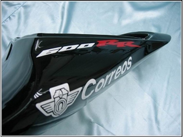 2007-2008 Glossy Black White West Honda CBR600RR Motorcycle Fairings Canada