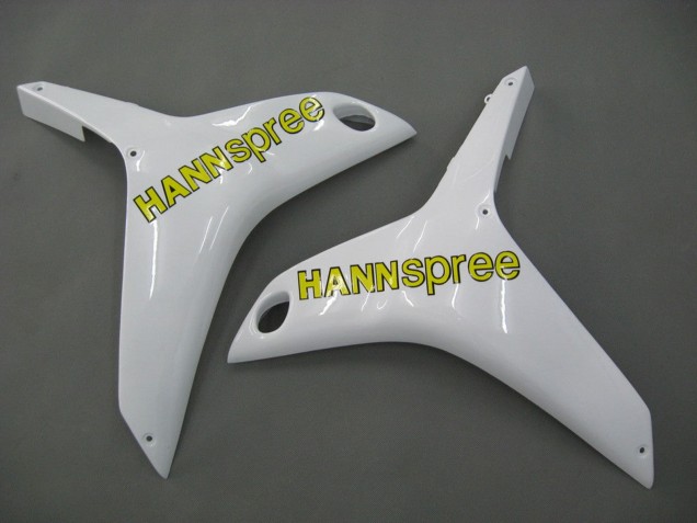 2007-2008 White Green Yellow Glossy Black Hannspree Honda CBR600RR Motorcycle Fairings Canada