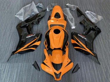 2007-2008 Orange Glossy Black Racing Honda CBR600RR Motorcycle Fairings Canada