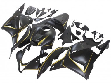2009-2012 Matte Black Gold Honda CBR600RR Motorcycle Fairings Canada