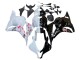 2009-2012 White Cherry Blossom Glossy Black Honda CBR600RR Motorcycle Fairings Canada
