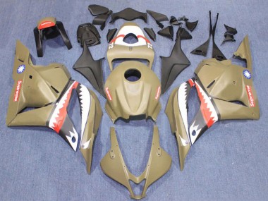 2009-2012 Brown White Red Shark Honda CBR600RR Motorcycle Fairings Canada