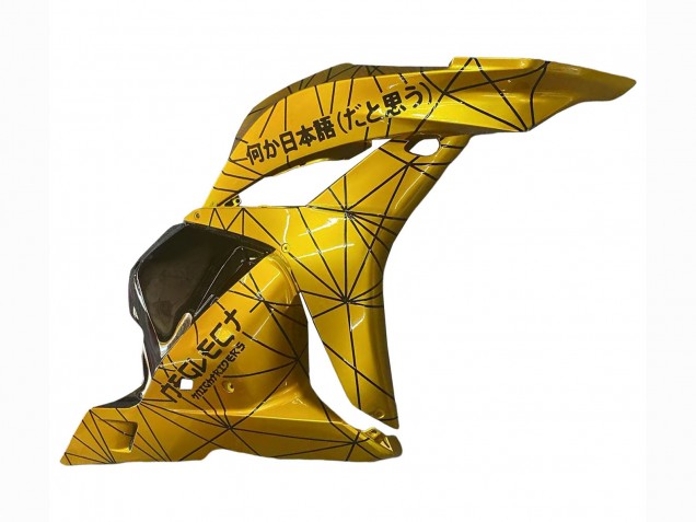 2009-2012 Glod Glossy Black Honda CBR600RR Motorcycle Fairings Canada