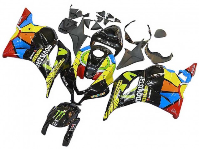 2009-2012 Black Multicolor MoviStar Honda CBR600RR Motorcycle Fairings Canada