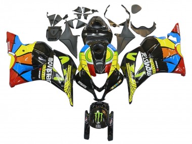 2009-2012 Black Multicolor MoviStar Honda CBR600RR Motorcycle Fairings Canada
