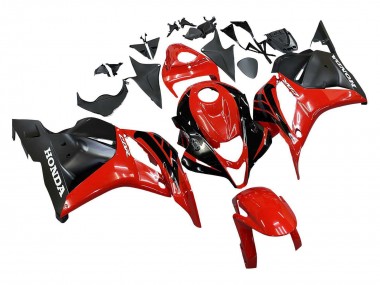 2009-2012 Red Glossy Black Matte Black Stripe Honda CBR600RR Motorcycle Fairings Canada