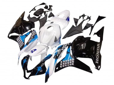 2009-2012 White Blue Glossy Black Honda CBR600RR Motorcycle Fairings Kit Canada